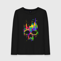 Женский лонгслив хлопок Color skull Neon Vanguard