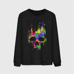Мужской свитшот хлопок Color skull Neon Vanguard