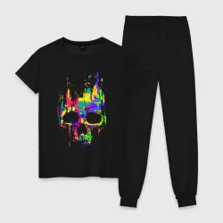 Женская пижама хлопок Color skull Neon Vanguard
