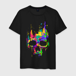 Мужская футболка хлопок Color skull Neon Vanguard