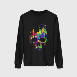 Женский свитшот хлопок Color skull Neon Vanguard