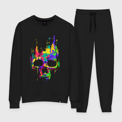 Женский костюм хлопок Color skull Neon Vanguard, цвет черный