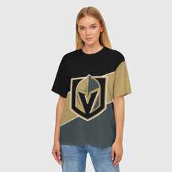 Женская футболка oversize 3D Vegas Golden Knights, Вегас Голден Найтс - фото 2