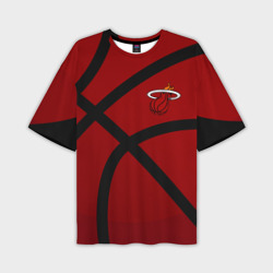 Мужская футболка oversize 3D Miami Heat Майами Хит