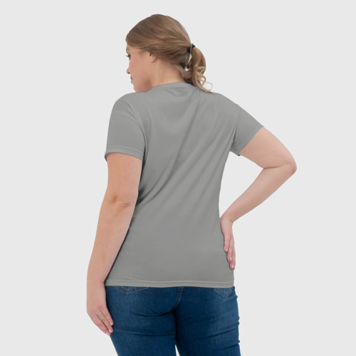 Женская футболка 3D с принтом Flower thrower, вид сзади #2
