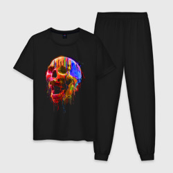 Мужская пижама хлопок Color skull Neon Fashion