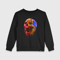 Детский свитшот хлопок Color skull Neon Fashion