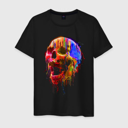 Мужская футболка хлопок Color skull Neon Fashion