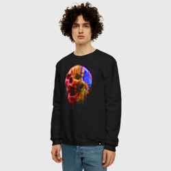 Мужской свитшот хлопок Color skull Neon Fashion - фото 2