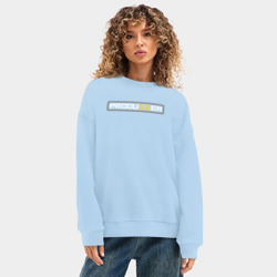 Женский свитшот oversize без начеса хлопок Produzzer - фото 2