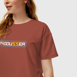 Женская футболка хлопок Oversize Produzzer - фото 2