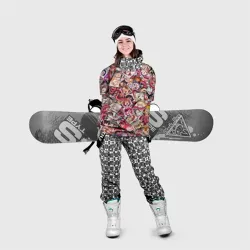 Накидка на куртку 3D Ахегао с щупальцами в цвете - фото 2