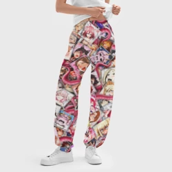 Женские джоггеры оверсайз 3D Ахегао с щупальцами в цвете - фото 2