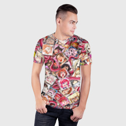 Мужская футболка 3D Slim Ахегао с щупальцами в цвете - фото 2