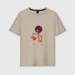 Женская футболка хлопок Oversize Афроболист