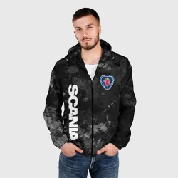 Мужская ветровка 3D Scania скания серый - фото 2