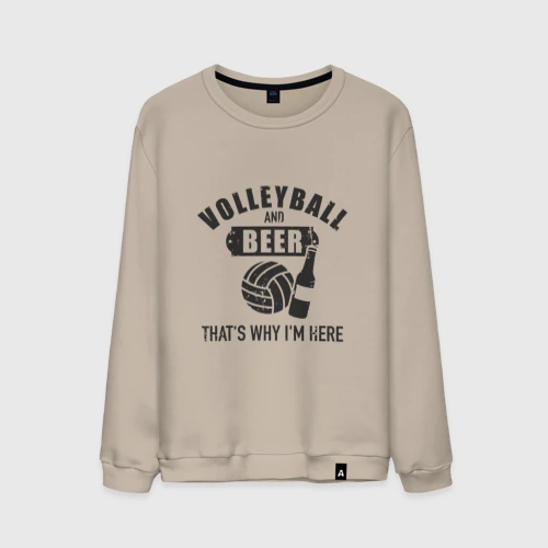 Мужской свитшот хлопок Volleyball & Beer