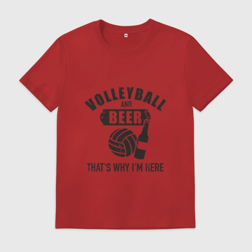 Мужская футболка хлопок Volleyball & Beer