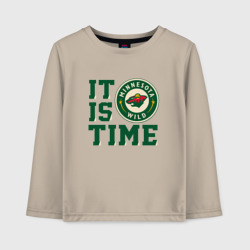 Детский лонгслив хлопок It is Minnesota Wild Time