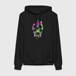 Женская толстовка хлопок Skull & Butterfly Neon