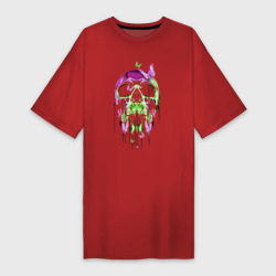 Платье-футболка хлопок Skull & Butterfly Neon