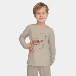 Детская пижама с лонгсливом хлопок Смешная креветка "йа криведко" - фото 2