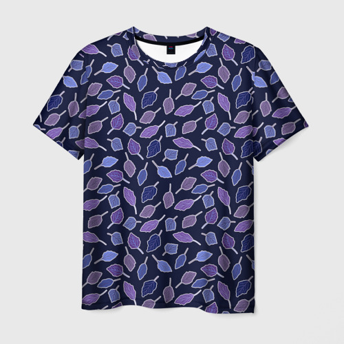 Мужская футболка 3D Фиолетовые листья. Мистика., цвет 3D печать
