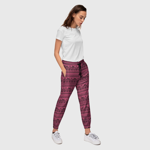 Женские брюки 3D Узор - Котики, цвет 3D печать - фото 5