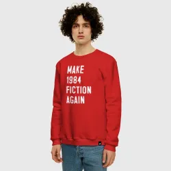 Мужской свитшот хлопок Make 1984 Fiction again - фото 2