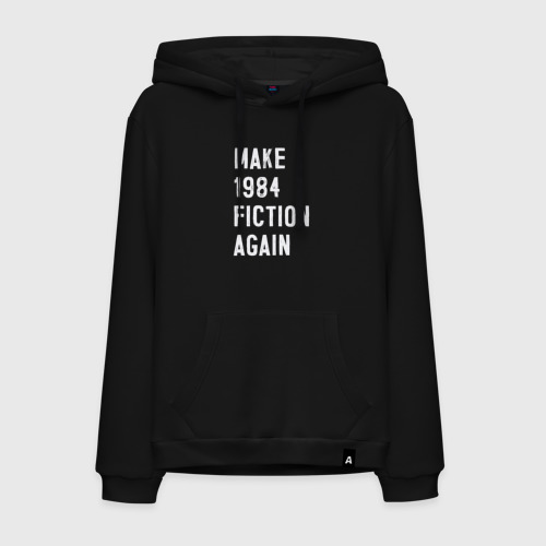 Мужская толстовка хлопок Make 1984 Fiction again, цвет черный