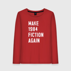 Женский лонгслив хлопок Make 1984 Fiction again