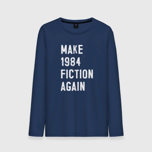 Мужской лонгслив хлопок Make 1984 Fiction again