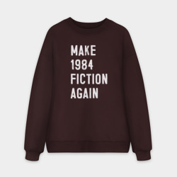 Мужской свитшот oversize без начеса хлопок Make 1984 Fiction again