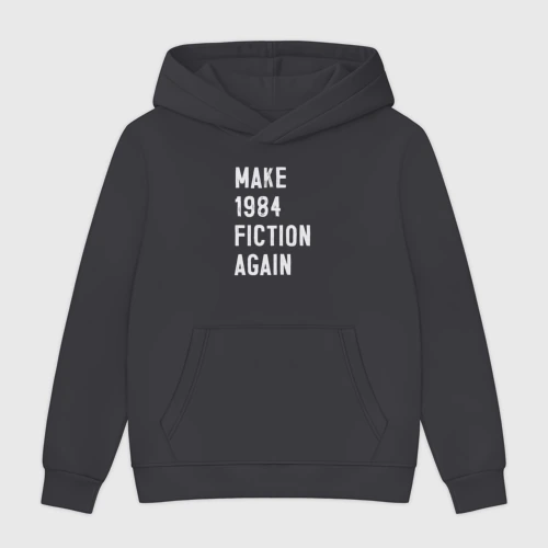 Мужская толстовка без начеса хлопок Make 1984 Fiction again