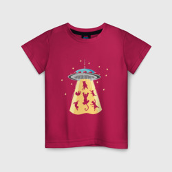Детская футболка хлопок НЛО и кошки