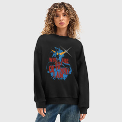 Женский свитшот oversize без начеса хлопок Kamina art - фото 2