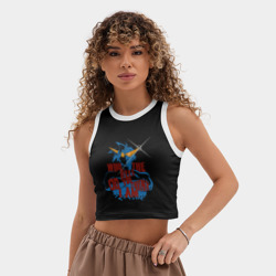 Женская укороченная майка-топ хлопок Kamina art - фото 2