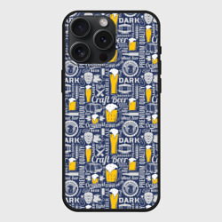 Чехол силиконовый для Apple iPhone 15 Pro Мax матовый Пиво Craft Beer