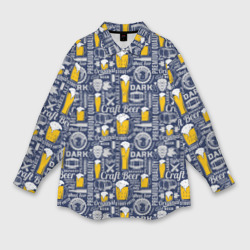 Мужская рубашка oversize 3D Пиво Craft Beer
