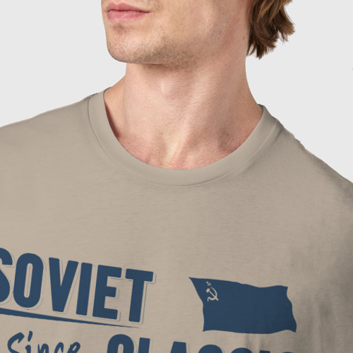 Мужская футболка хлопок Soviet classic planes: An-2, цвет миндальный - фото 6