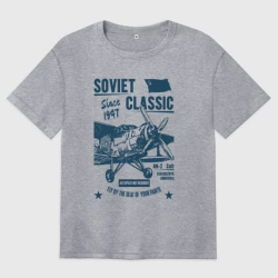 Женская футболка хлопок Oversize Soviet classic planes: An-2