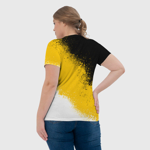 Женская футболка 3D с принтом ИМПЕРСКИЙ ФЛАГ | ГЕРБ, вид сзади #2