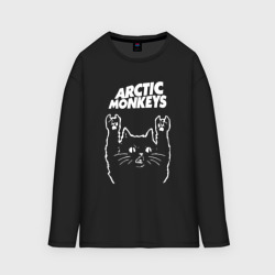 Мужской лонгслив oversize хлопок Arctic Monkeys Рок Кот