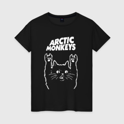 Женская футболка хлопок Arctic Monkeys Рок Кот