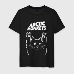 Мужская футболка хлопок Arctic Monkeys Рок Кот