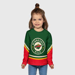 Детский лонгслив 3D Minnesota Wild Миннесота Уайлд НХЛ - фото 2