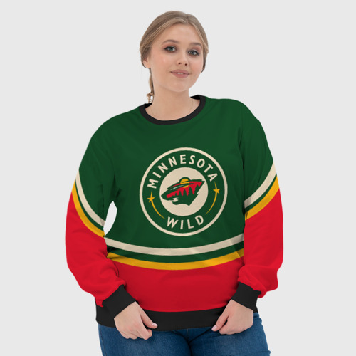 Женский свитшот 3D Minnesota Wild Миннесота Уайлд НХЛ, цвет 3D печать - фото 6