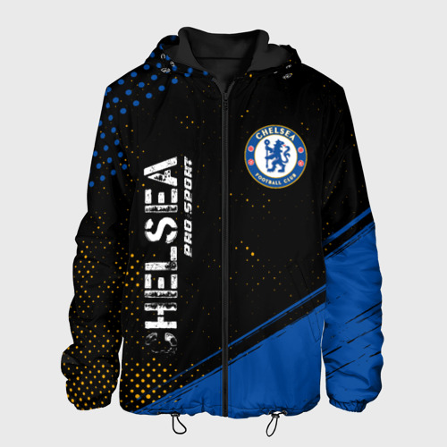 Мужская куртка 3D с принтом ЧЕЛСИ | Chelsea Pro Sport + Краска, вид спереди #2
