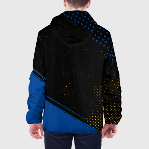 Мужская куртка 3D с принтом ЧЕЛСИ | Chelsea Pro Sport + Краска, вид сзади #2
