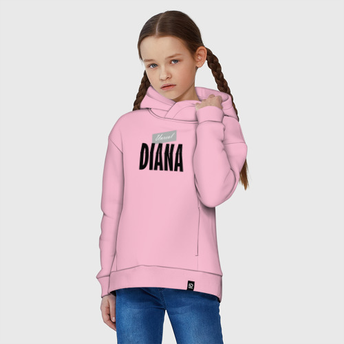 Детское худи Oversize хлопок Unreal Diana, цвет светло-розовый - фото 3